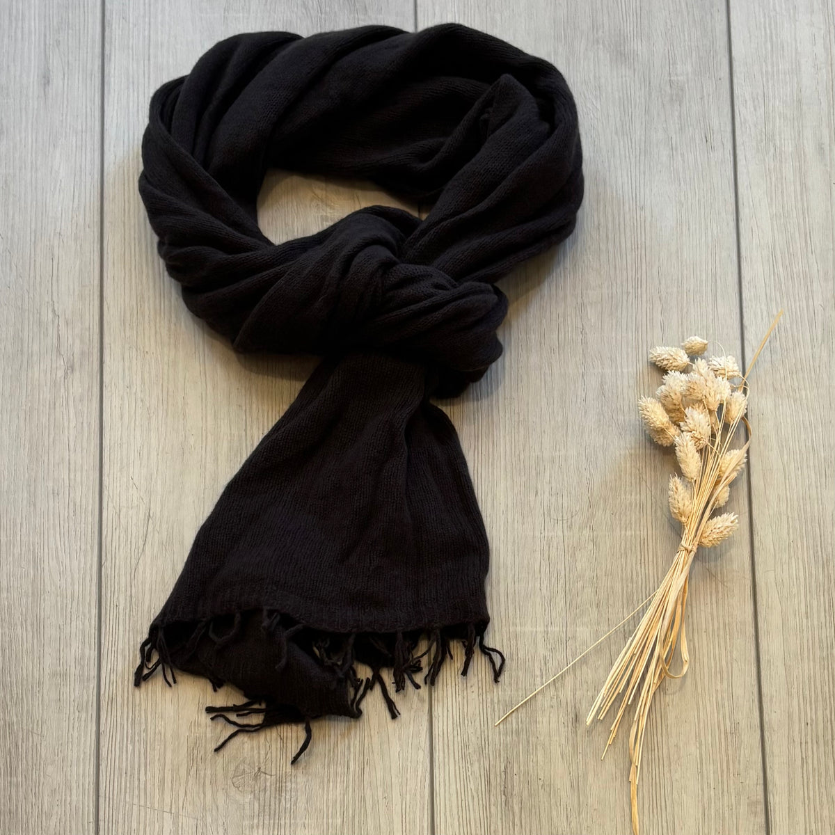 Album Di Famiglia Woman Fringed Scarf WS Brown