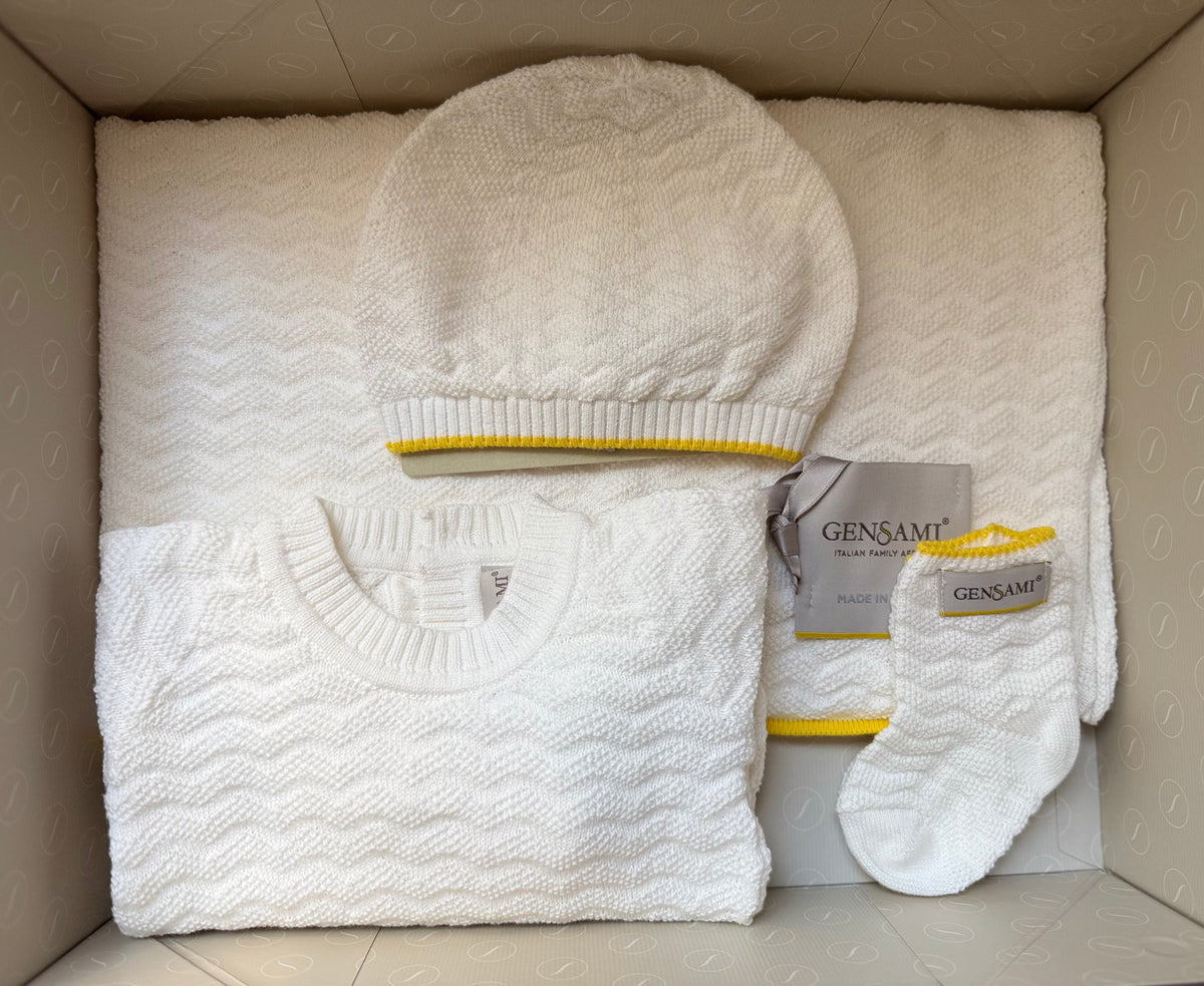 Gensami Baby Wave Knit Four Piece Set White