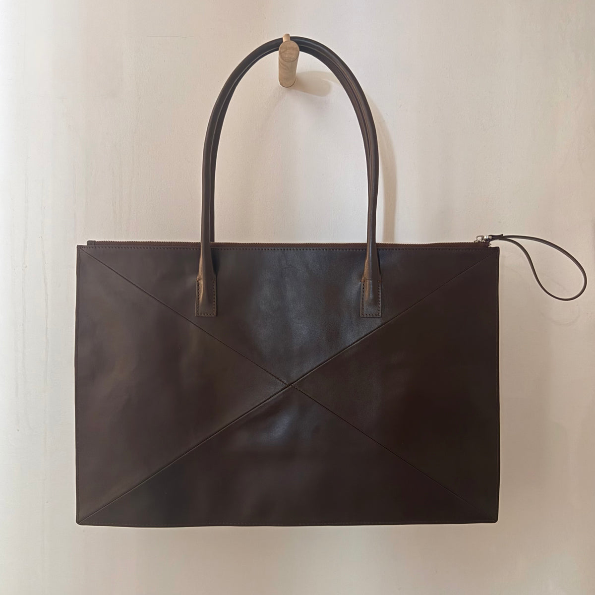 Rachel Comey Brynd Zip Tote Bag Bark Brown