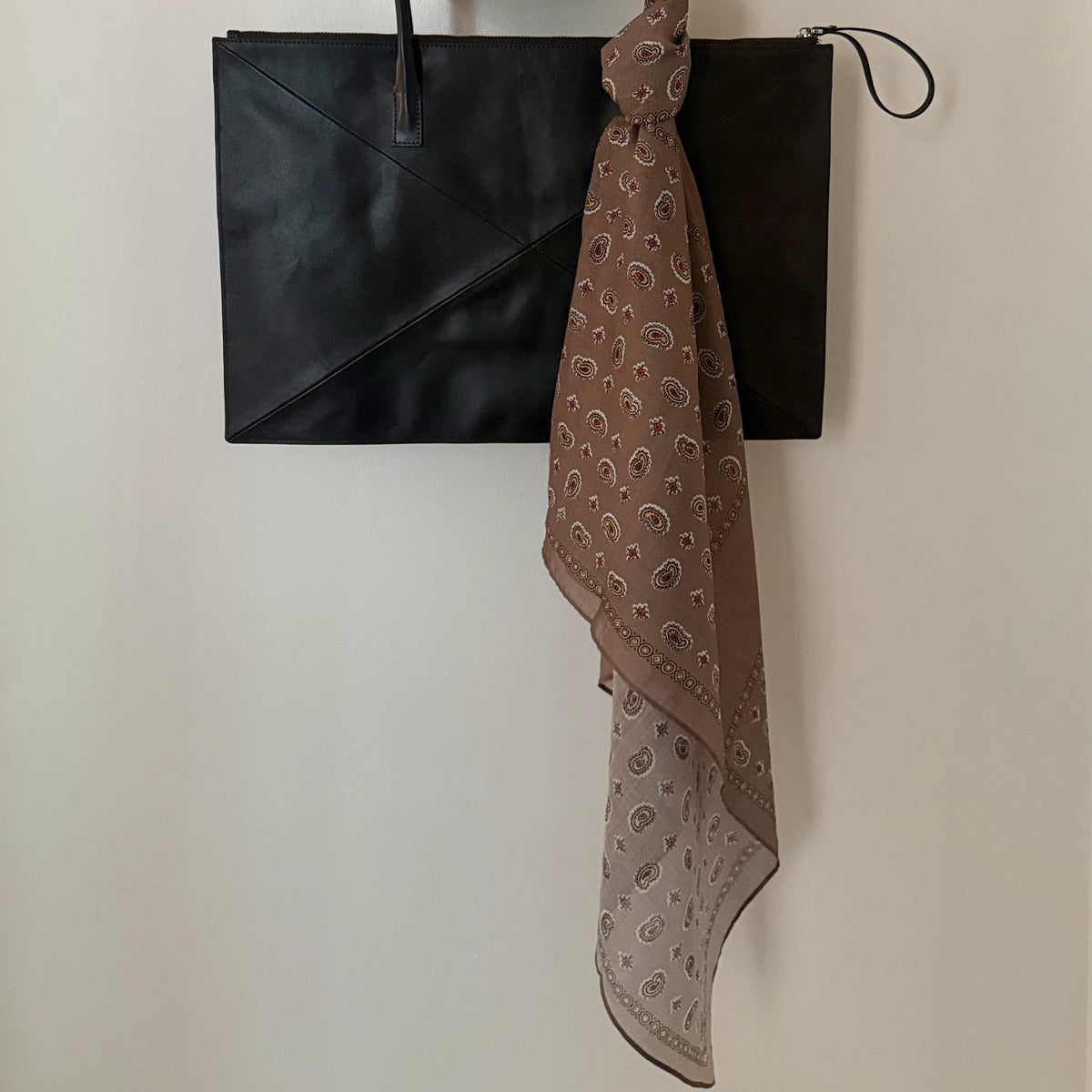 Rachel Comey Woman Paisley Ramie Large Scarf Charcoal Grey