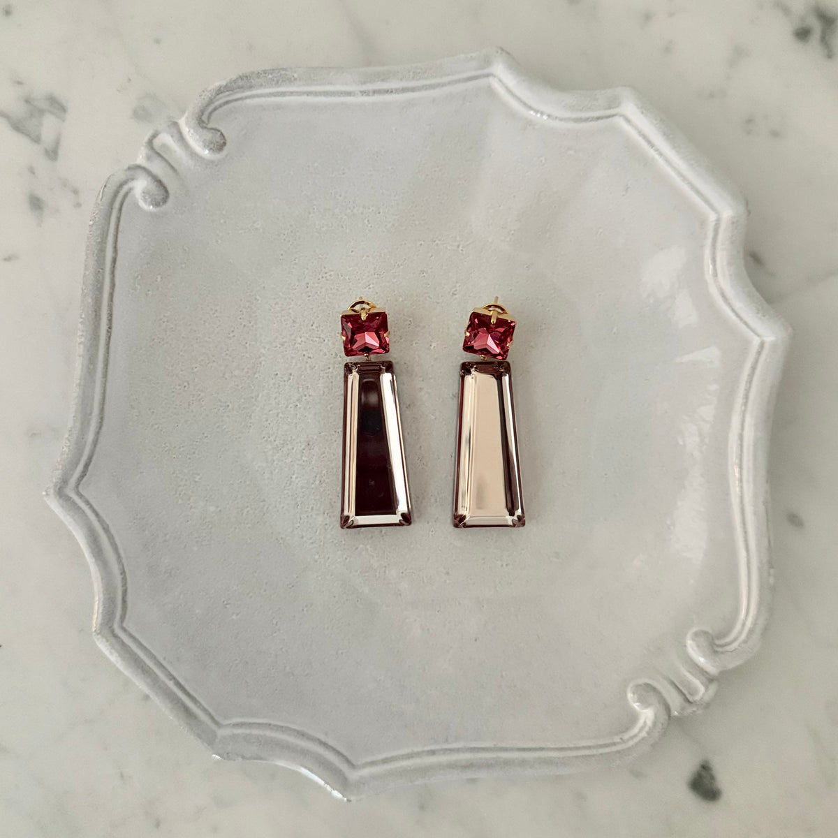 Rachel Comey Beam Gem Earrings Smoke Grey