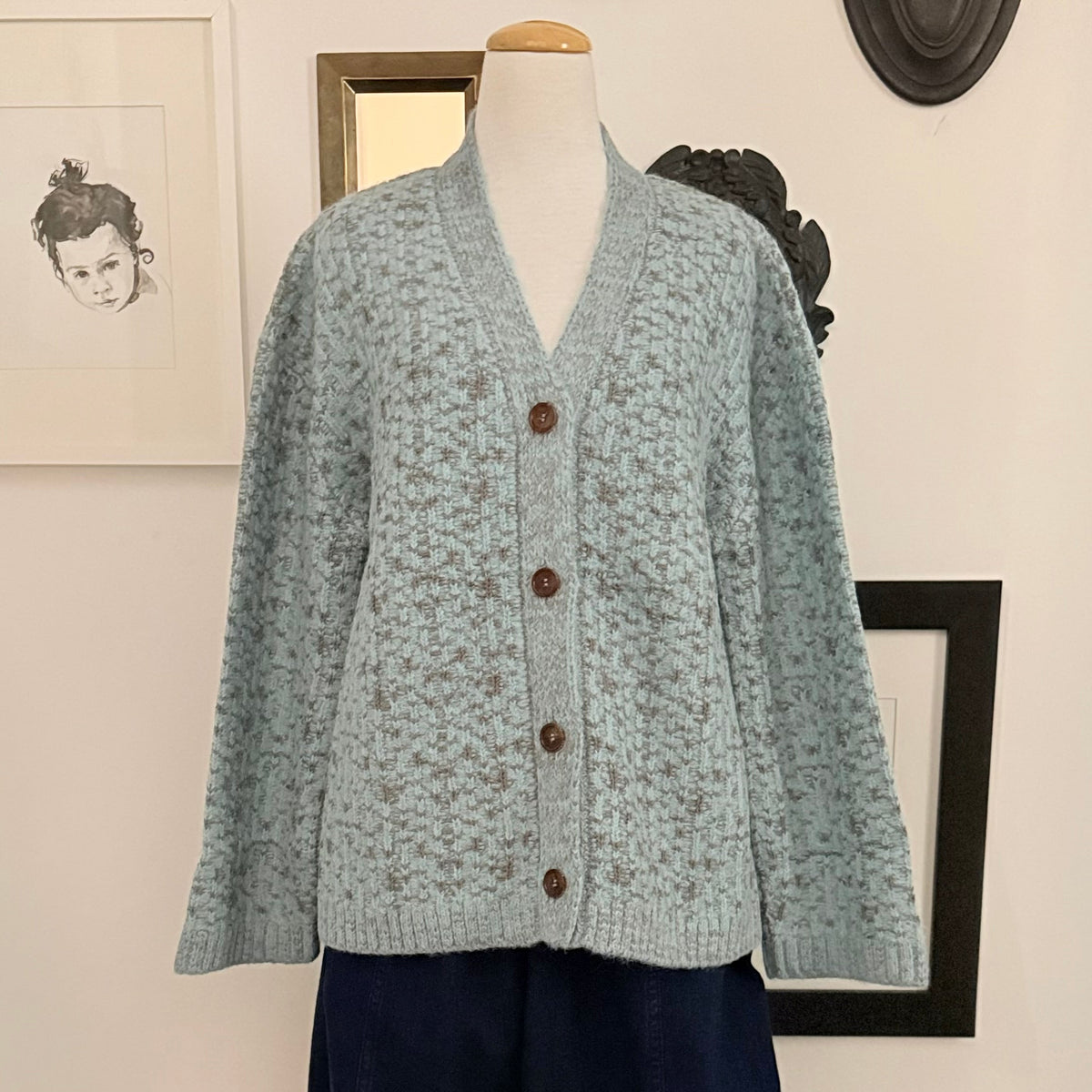 Rachel Comey Woman Hedda Cardigan Fairisle Aqua Blue
