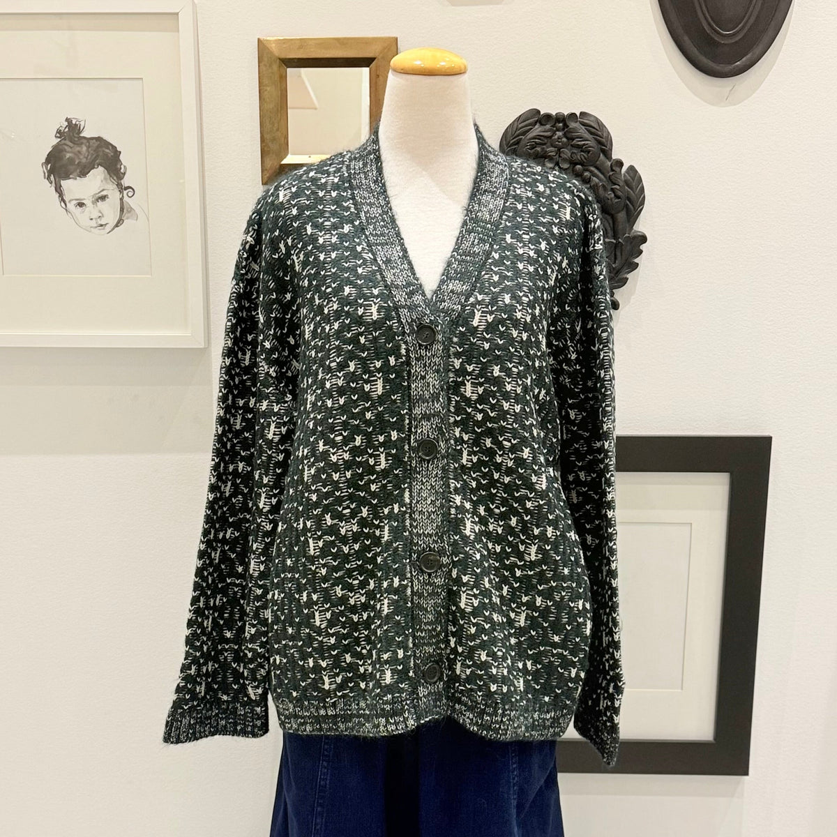 Rachel Comey Woman Hedda Cardigan Fairisle Forest Green