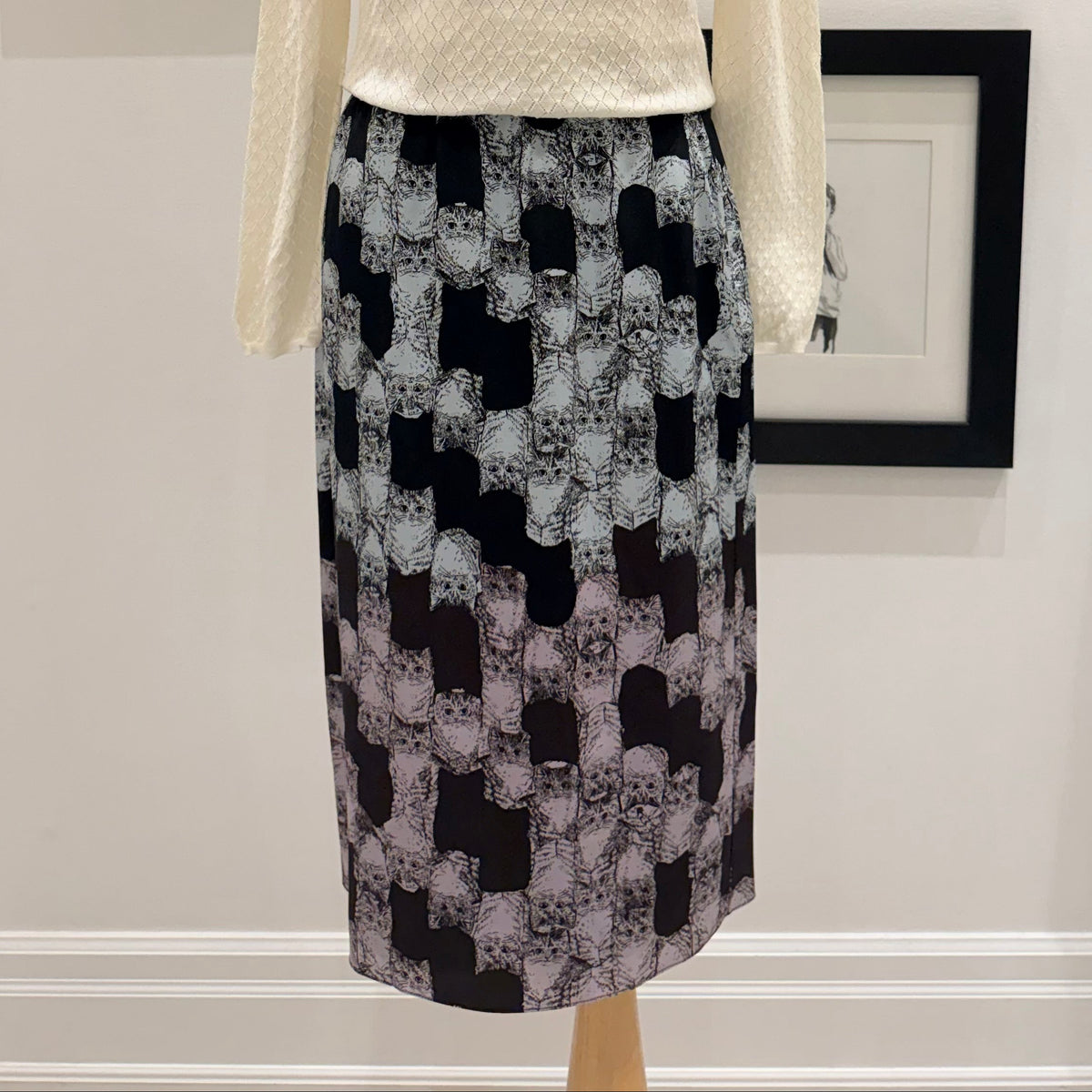 Rachel Comey Woman Baldera Skirt Black Cats Print