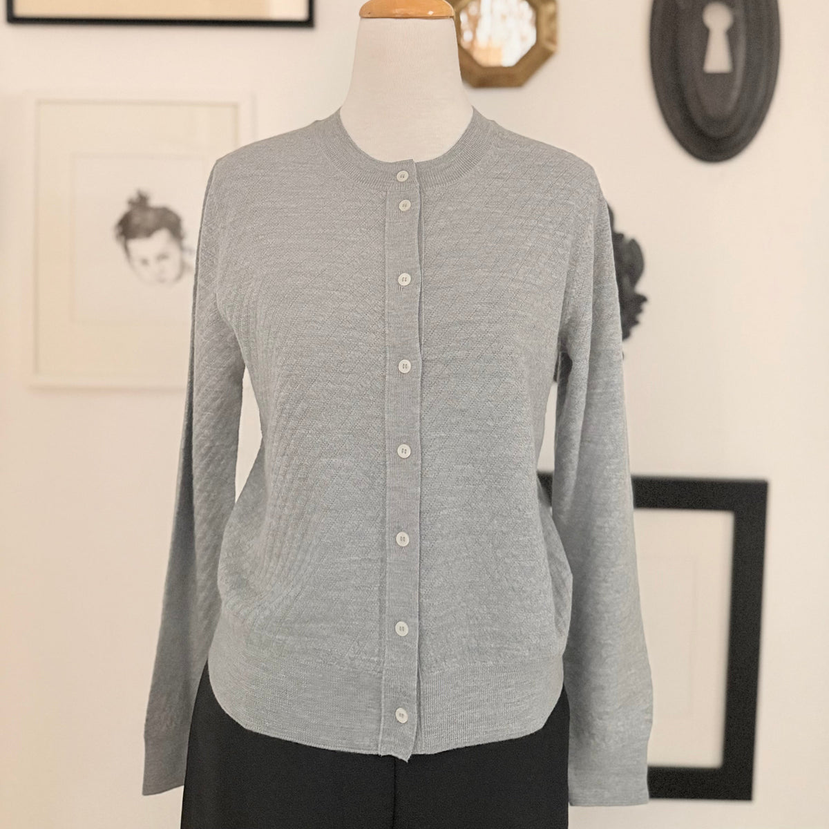 Rachel Comey Woman Matin Cardigan Steel Tin Grey