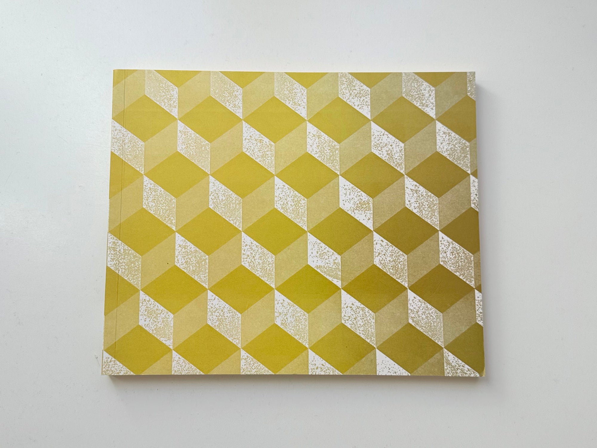 Astier De Villatte Stationery Notebook Italian Large Yellow and White