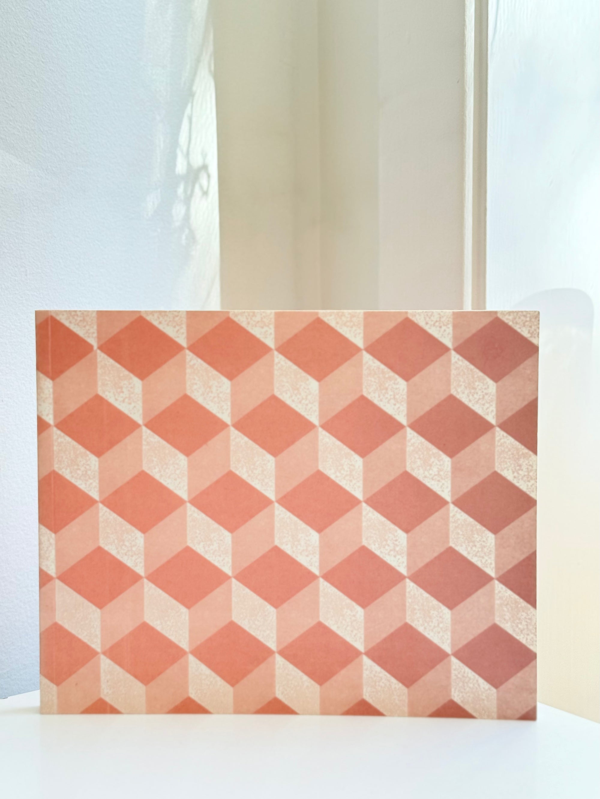 Astier De Villatte Stationery Notebook Italian Large Pink and White