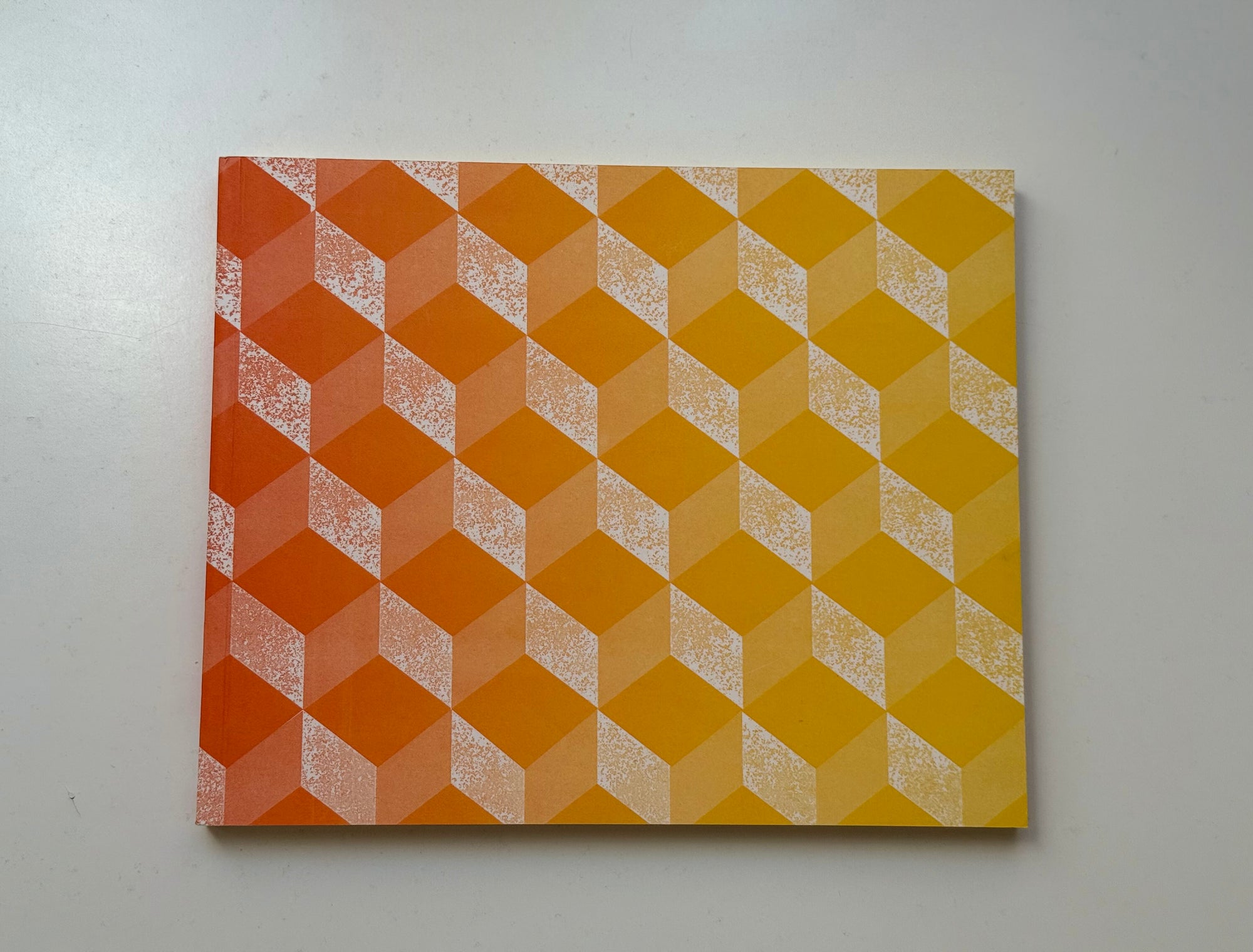 Astier De Villatte Stationery Notebook Italian Large Peach and Yellow