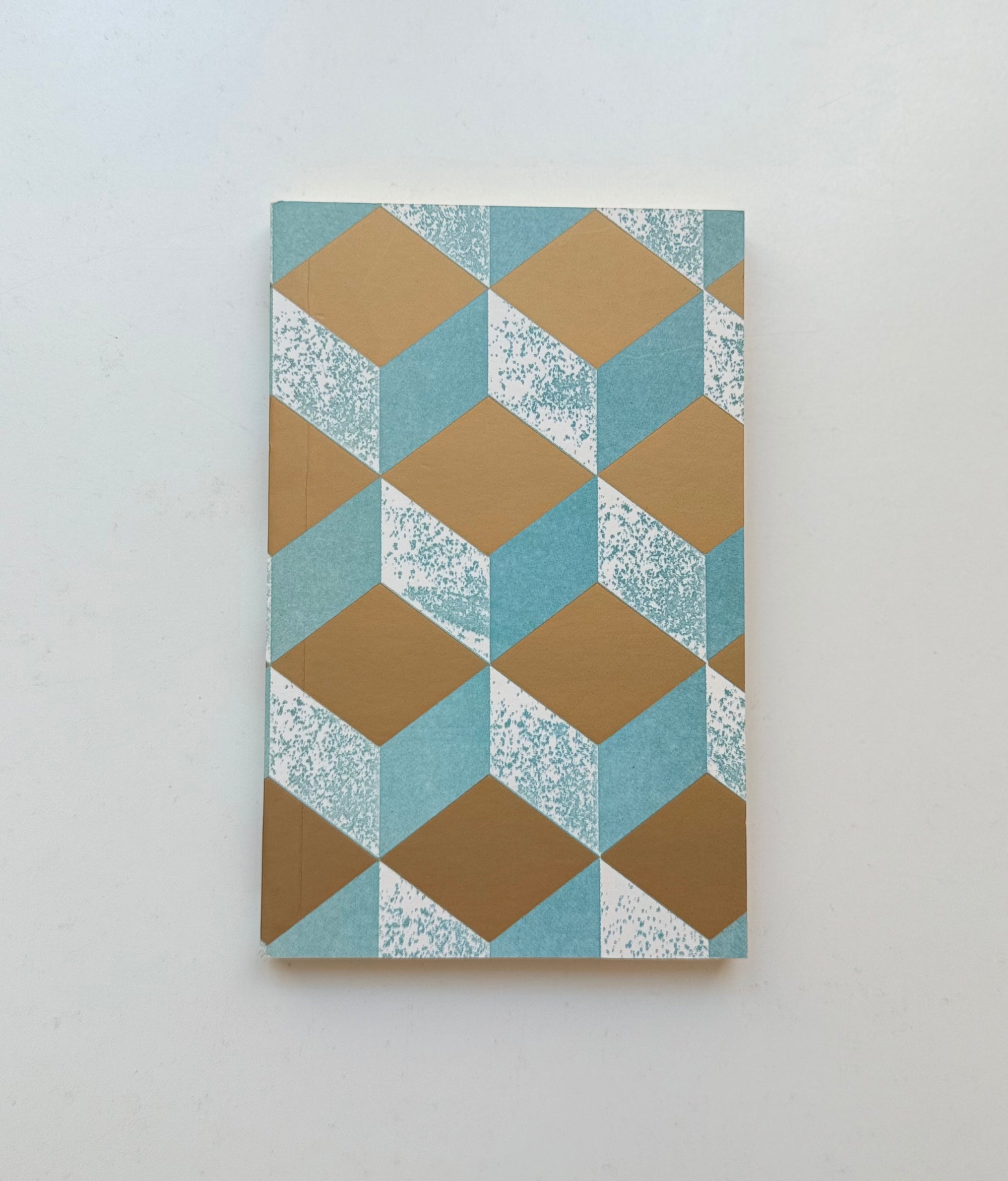 Astier De Villatte Stationery Notebook Small Gold and Light Blue