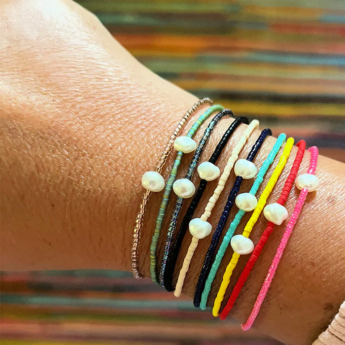 Libby And Smee Pearl String Bracelet Whipped Cream