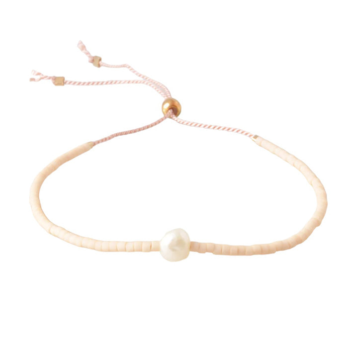 Libby And Smee Pearl String Bracelet Whipped Cream