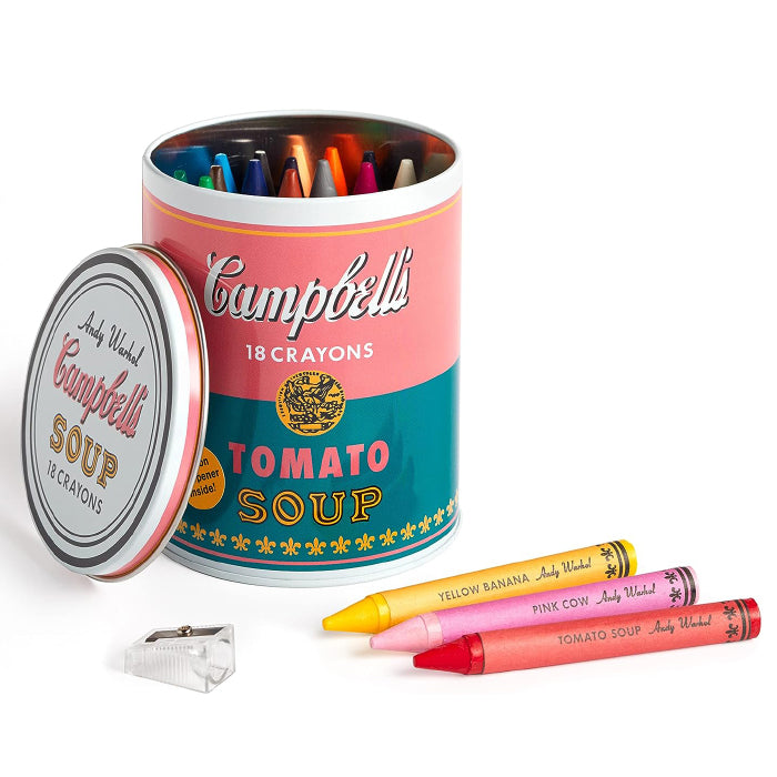 Andy Warhol Soup Can Crayons + Sharpener
