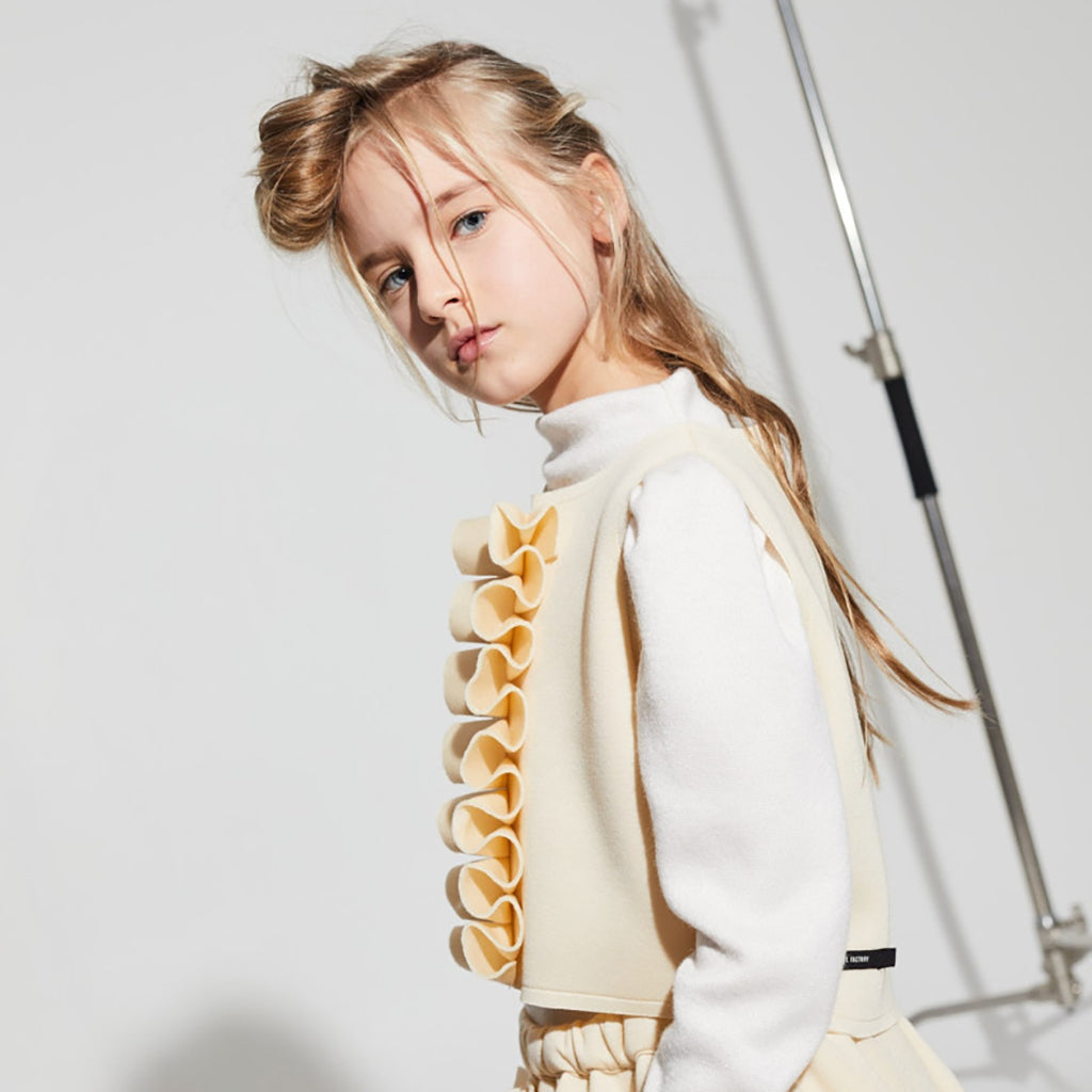 Little Creative Factory Child Glaring Turtleneck T-shirt Ecru Cream