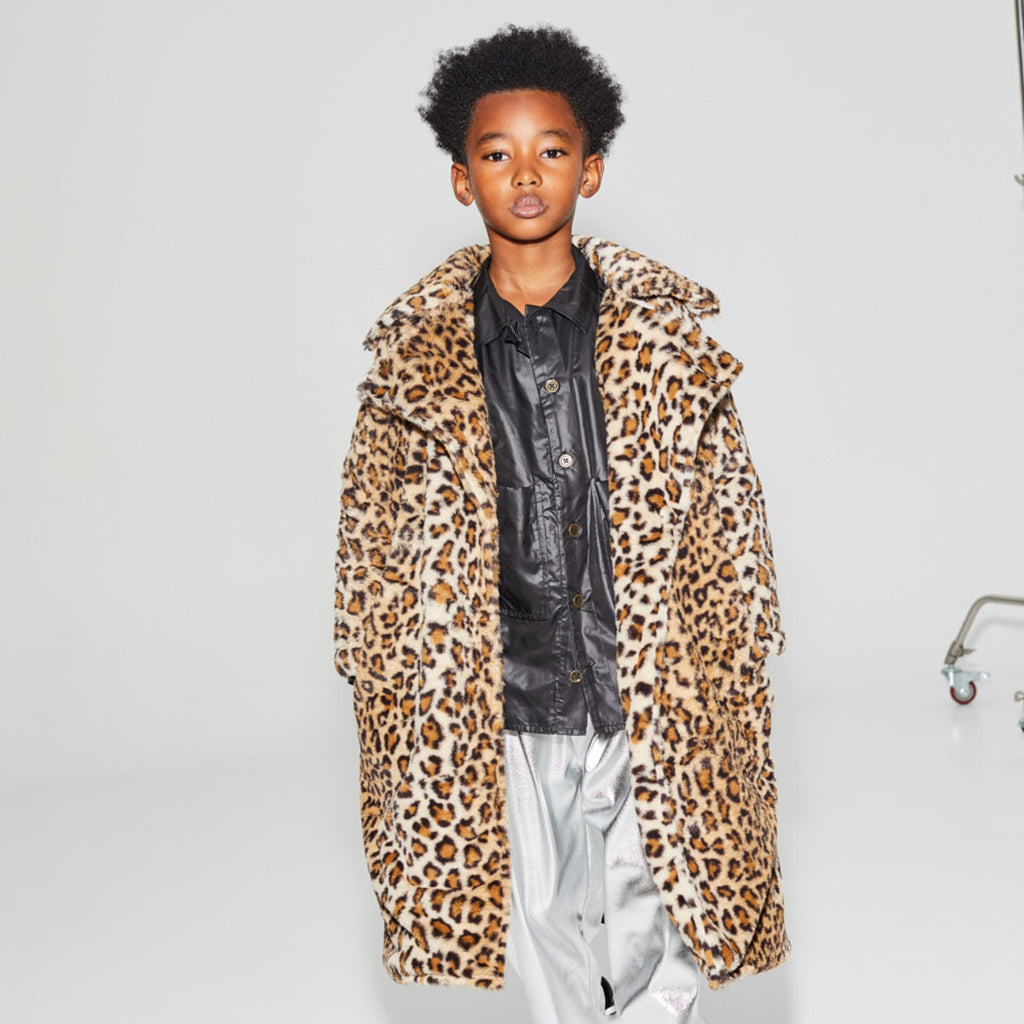 Little Creative Factory Child King's Road Coat Brown Animal Print