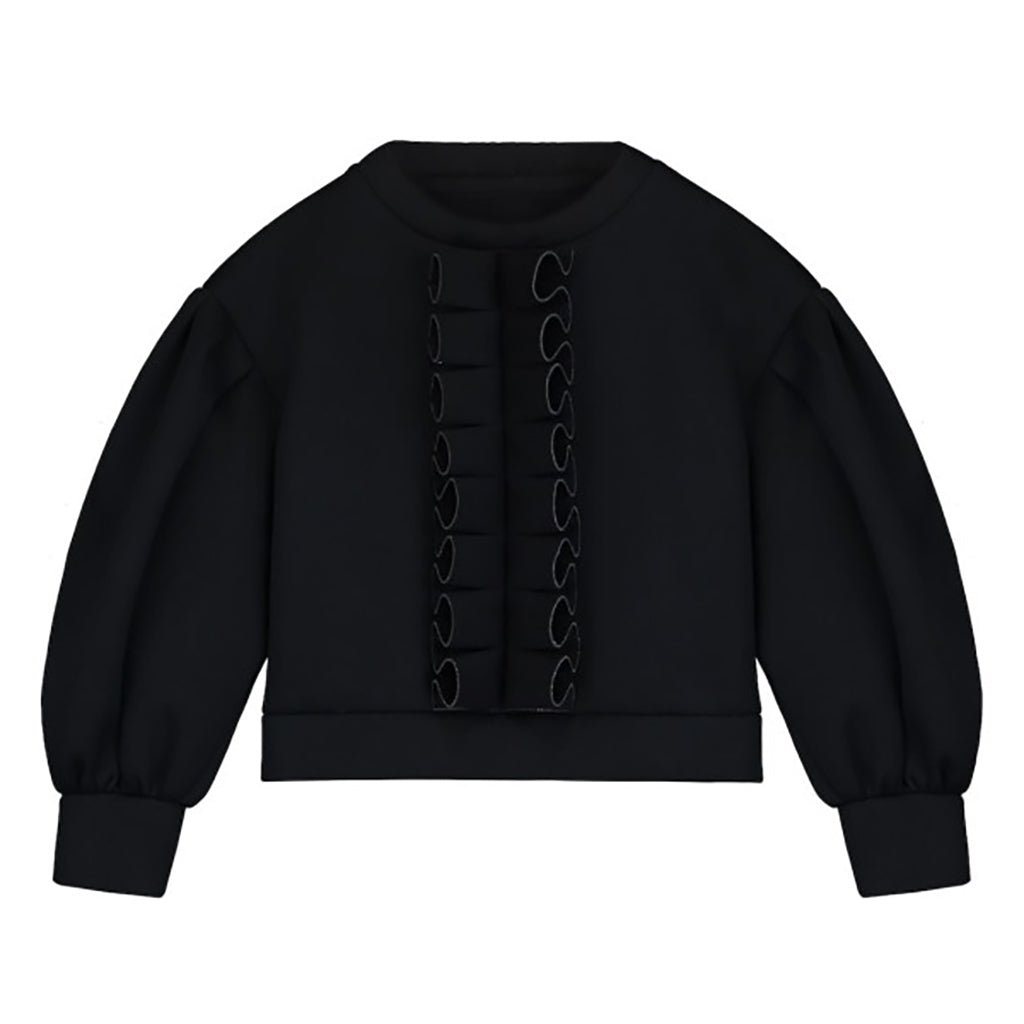 Little Creative Factory Child Neoprene Ruffle Sweatshirt Black