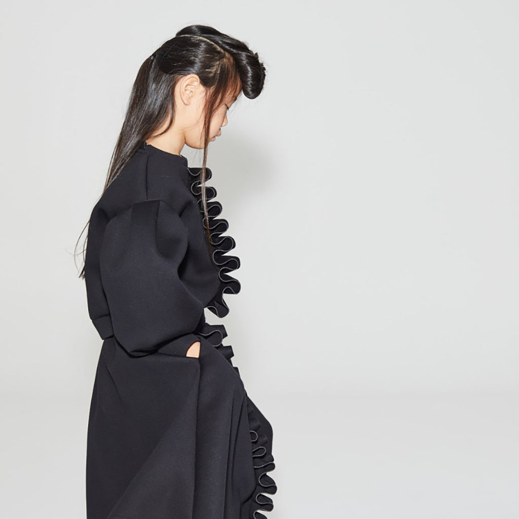 Little Creative Factory Child Neoprene Ruffle Sweatshirt Black