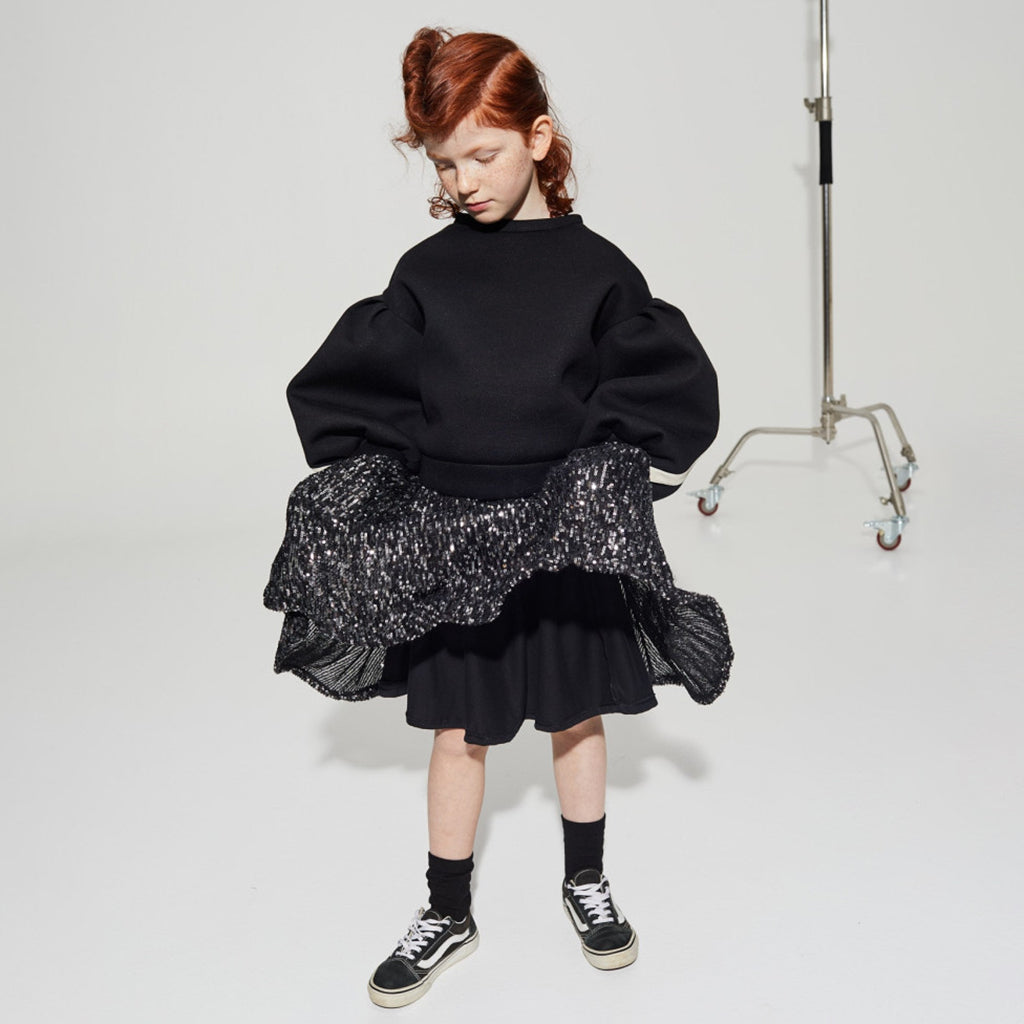 Little Creative Factory Child Neoprene Striped Balloon Sweatshirt Black