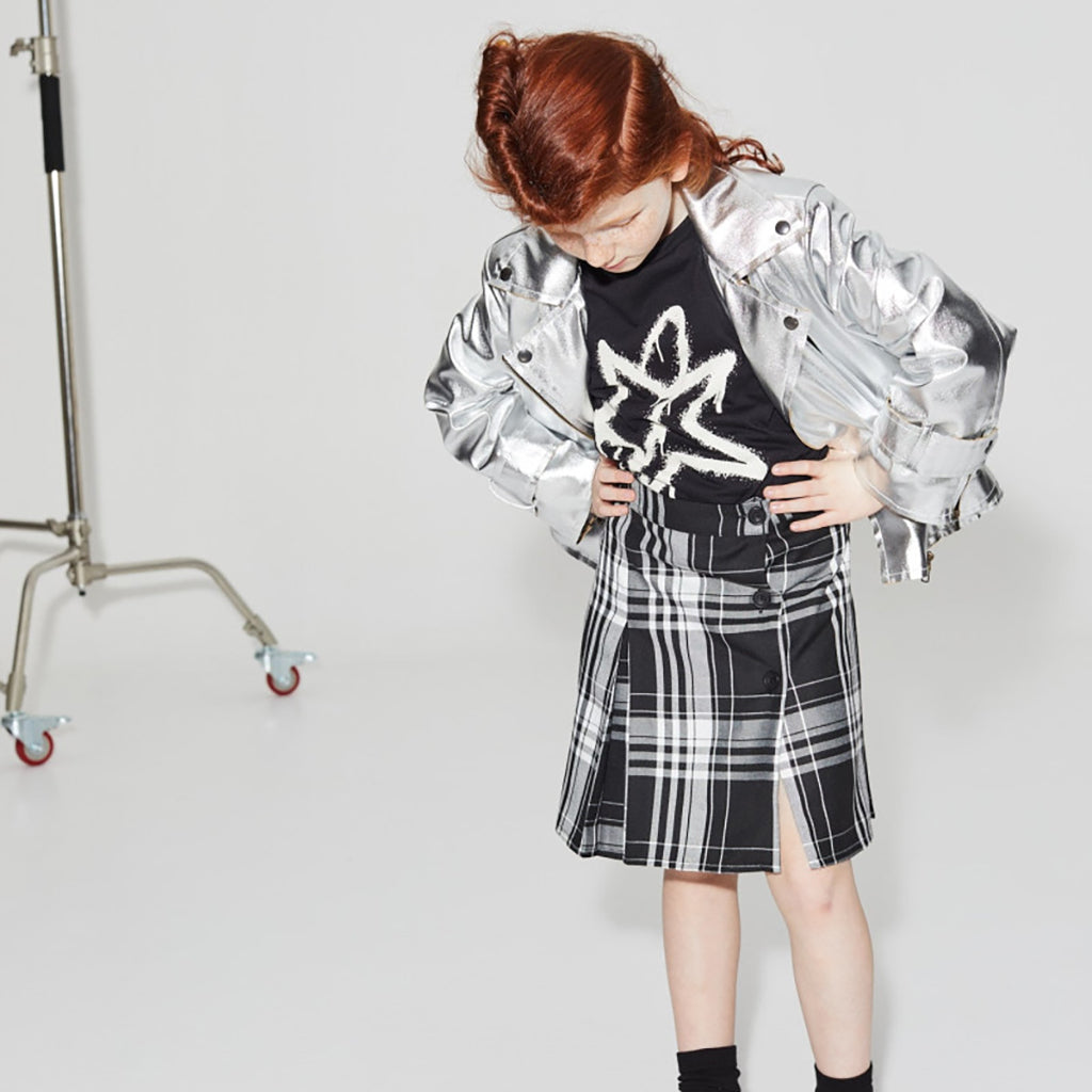 Little Creative Factory Child Rock Zipped Jacket Silver