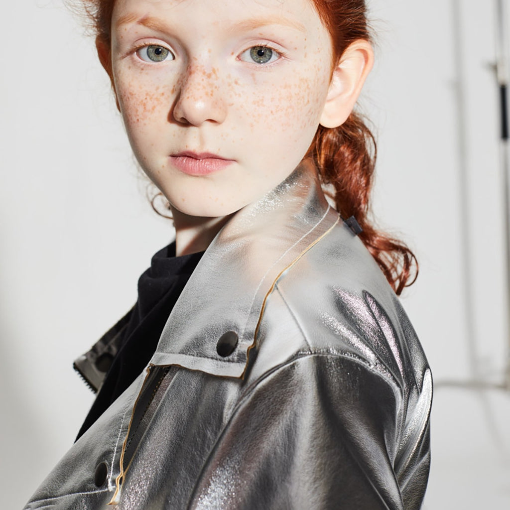 Little Creative Factory Child Rock Zipped Jacket Silver