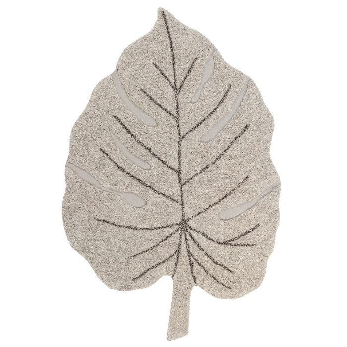 Lorena Canals Kaarol Monstera Washable Rug Natural
