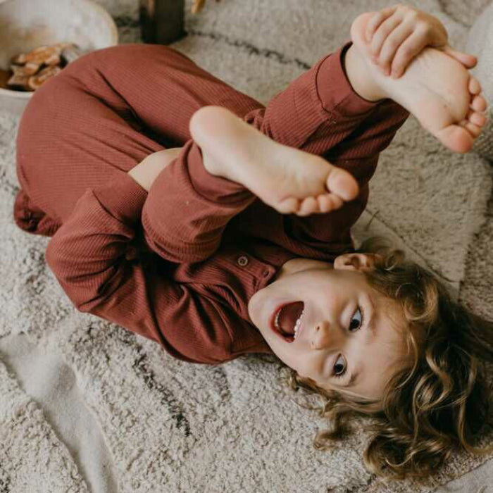 Lorena Canals Kaarol Monstera Washable Rug Natural