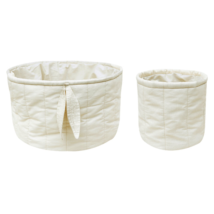 Lorena Canals Baby Set Of Two Quilted Baskets Natural