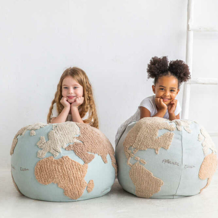 Lorena Canals Kids World Map Pouf