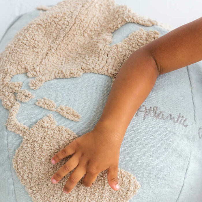 Lorena Canals Kids World Map Pouf