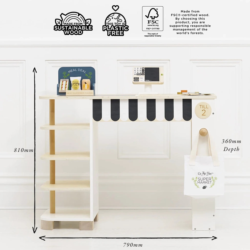 Le Toy Van Supermarket Till Checkout And Accessories