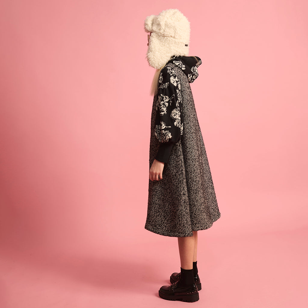 Little Creative Factory Child Flower Hooded Sweatshirt Black