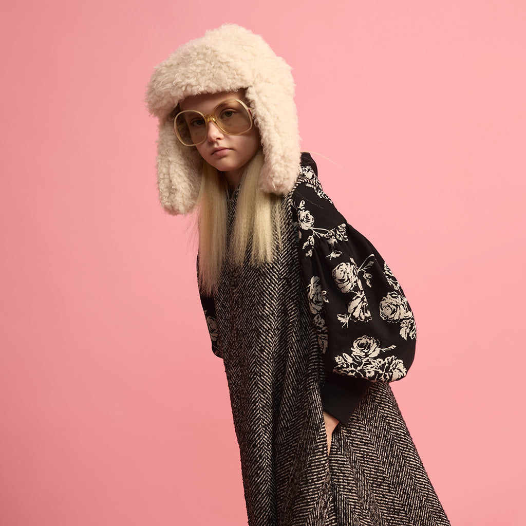 Little Creative Factory Child Flower Hooded Sweatshirt Black