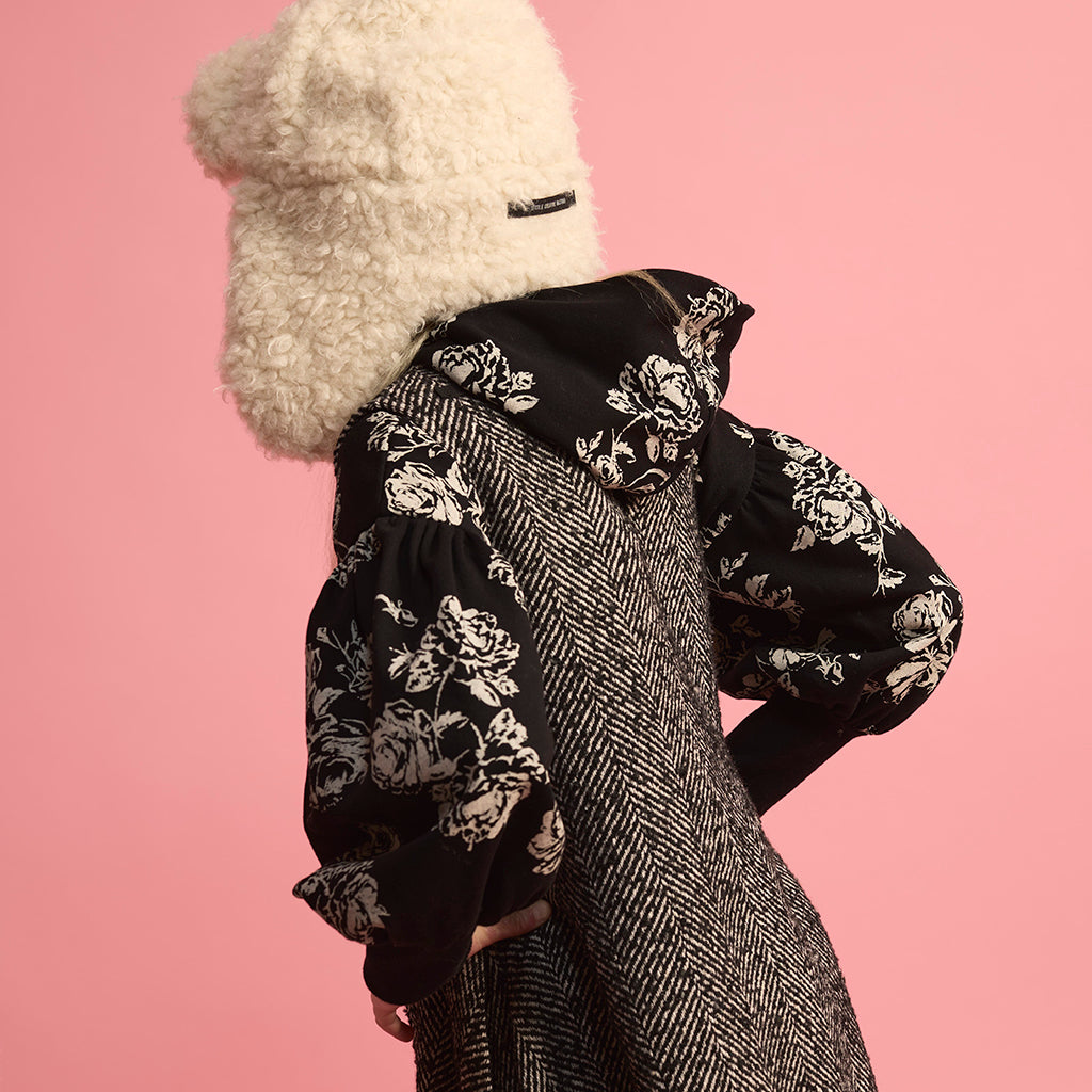 Little Creative Factory Child Flower Hooded Sweatshirt Black