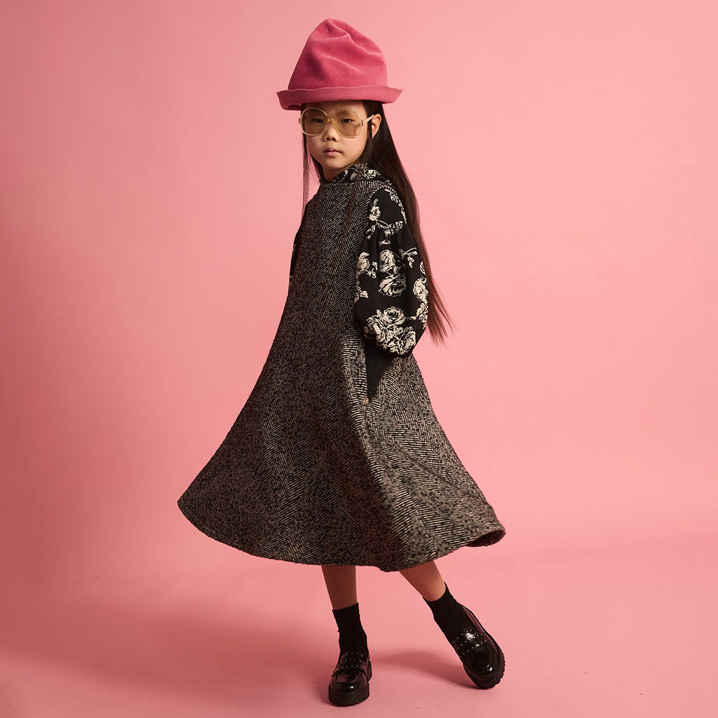 Little Creative Factory Child Flower Hooded Sweatshirt Black