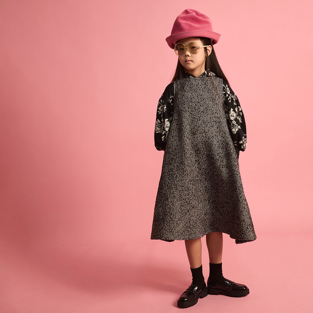 Little Creative Factory Child Flower Hooded Sweatshirt Black