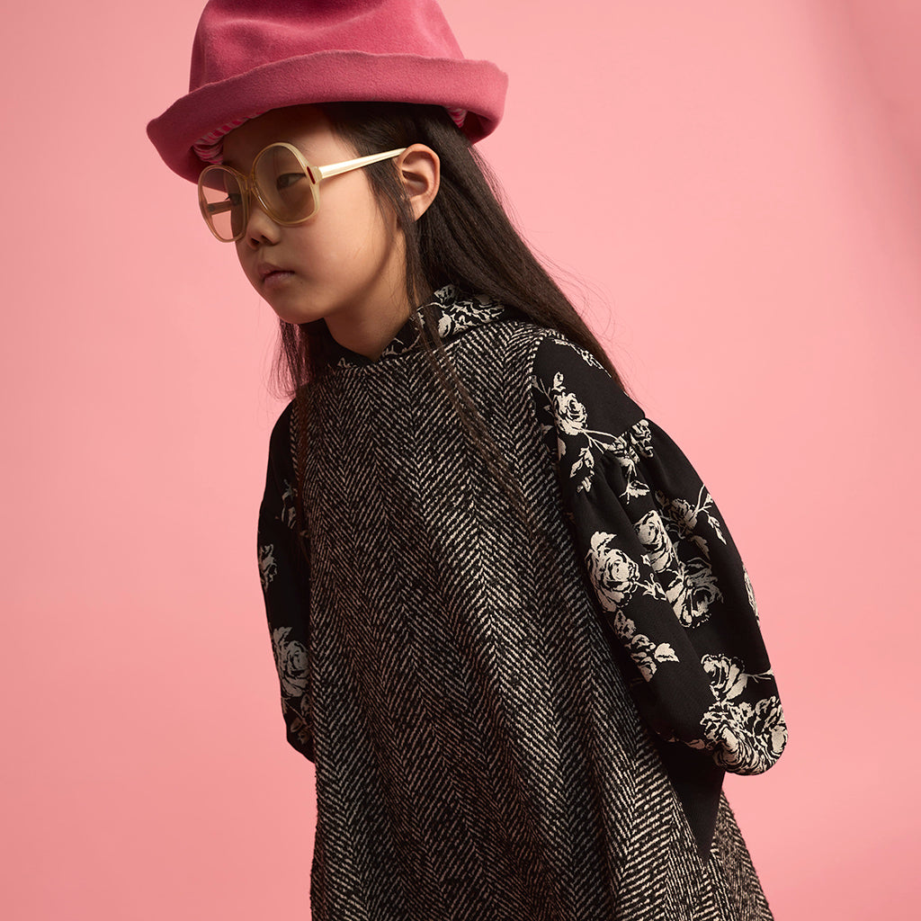 Little Creative Factory Child Flower Hooded Sweatshirt Black