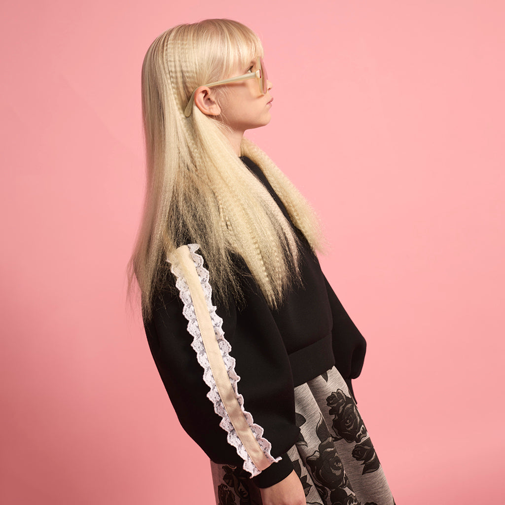 Little Creative Factory Child Neoprene Lace Balloon Sweatshirt Black