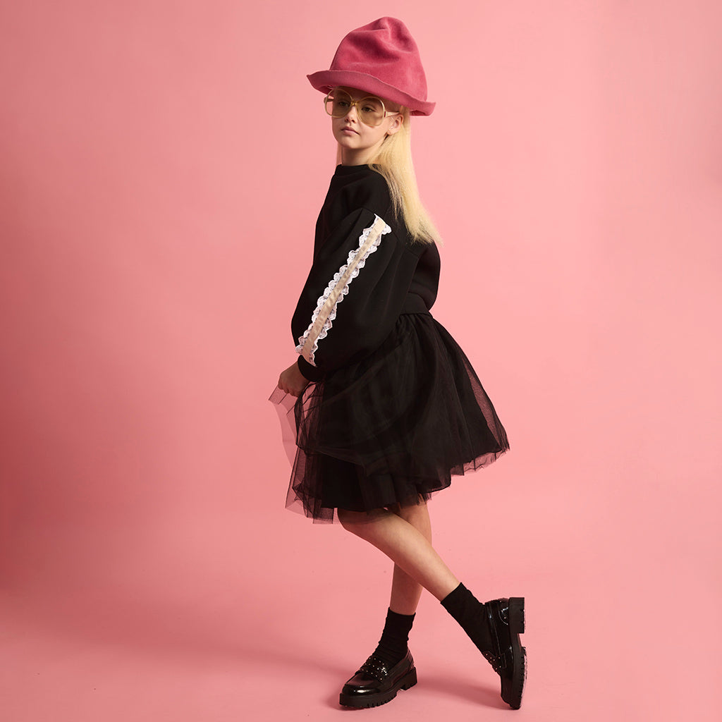 Little Creative Factory Child Neoprene Lace Balloon Sweatshirt Black