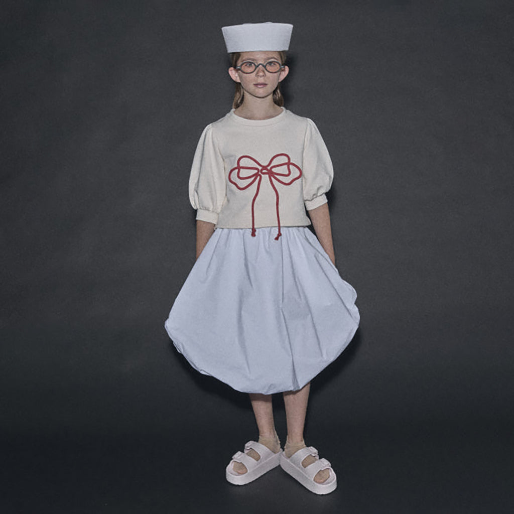 Little Creative Factory Child Odissey Bow Sweatshirt Cream