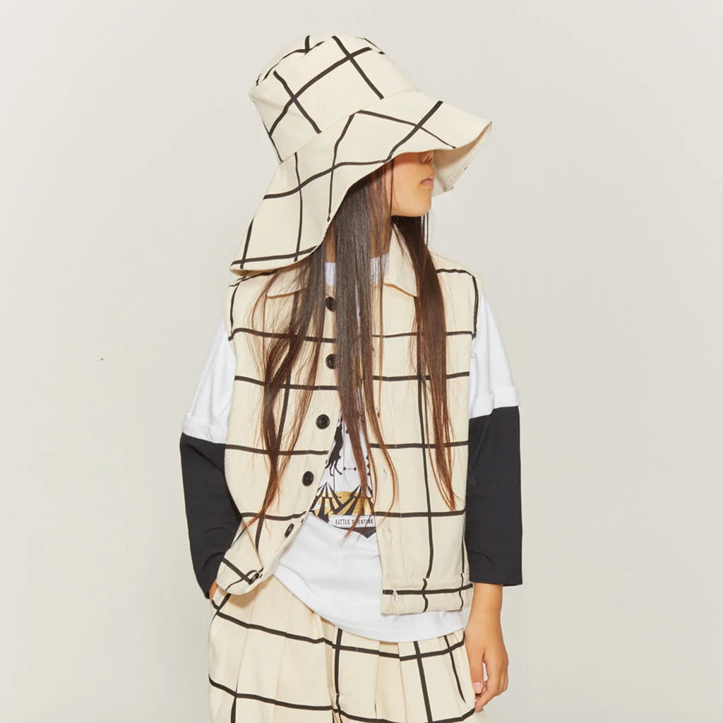 Little Creative Factory Child Trapeze Hat Cream And Black