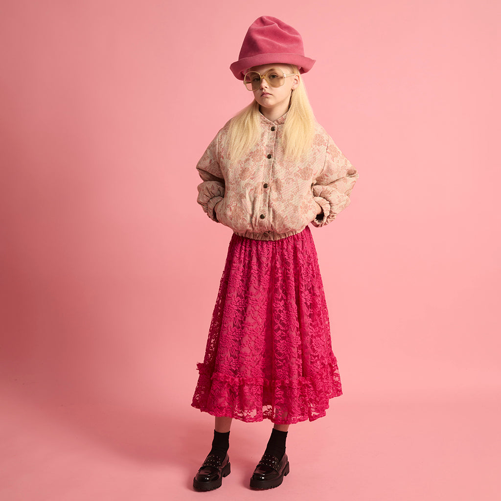 Little Creative Factory Child Wildflower Bomber Jacket Pink