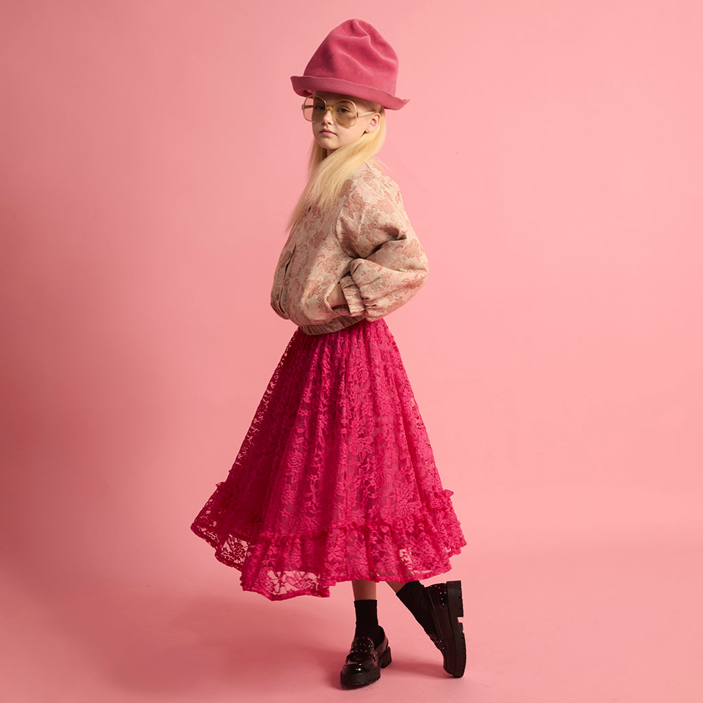 Little Creative Factory Child Wildflower Bomber Jacket Pink