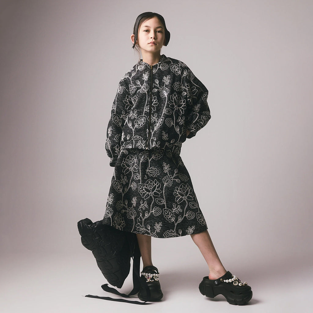 Little Creative Factory Child Soley Bomber Jacket Black Embroidery
