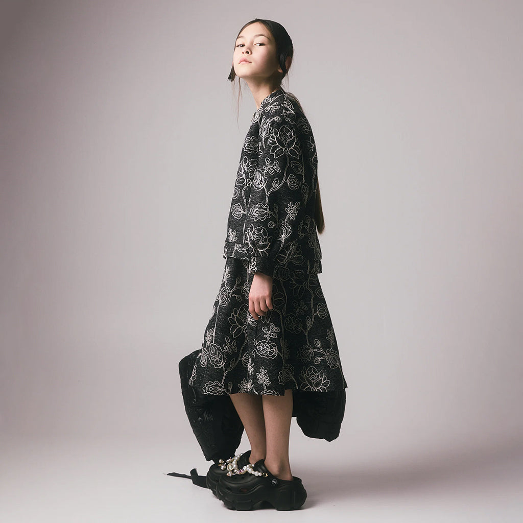 Little Creative Factory Child Soley Bomber Jacket Black Embroidery