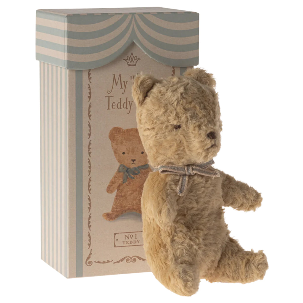 Maileg Toys My First Teddy Soft Toy Sand Blue