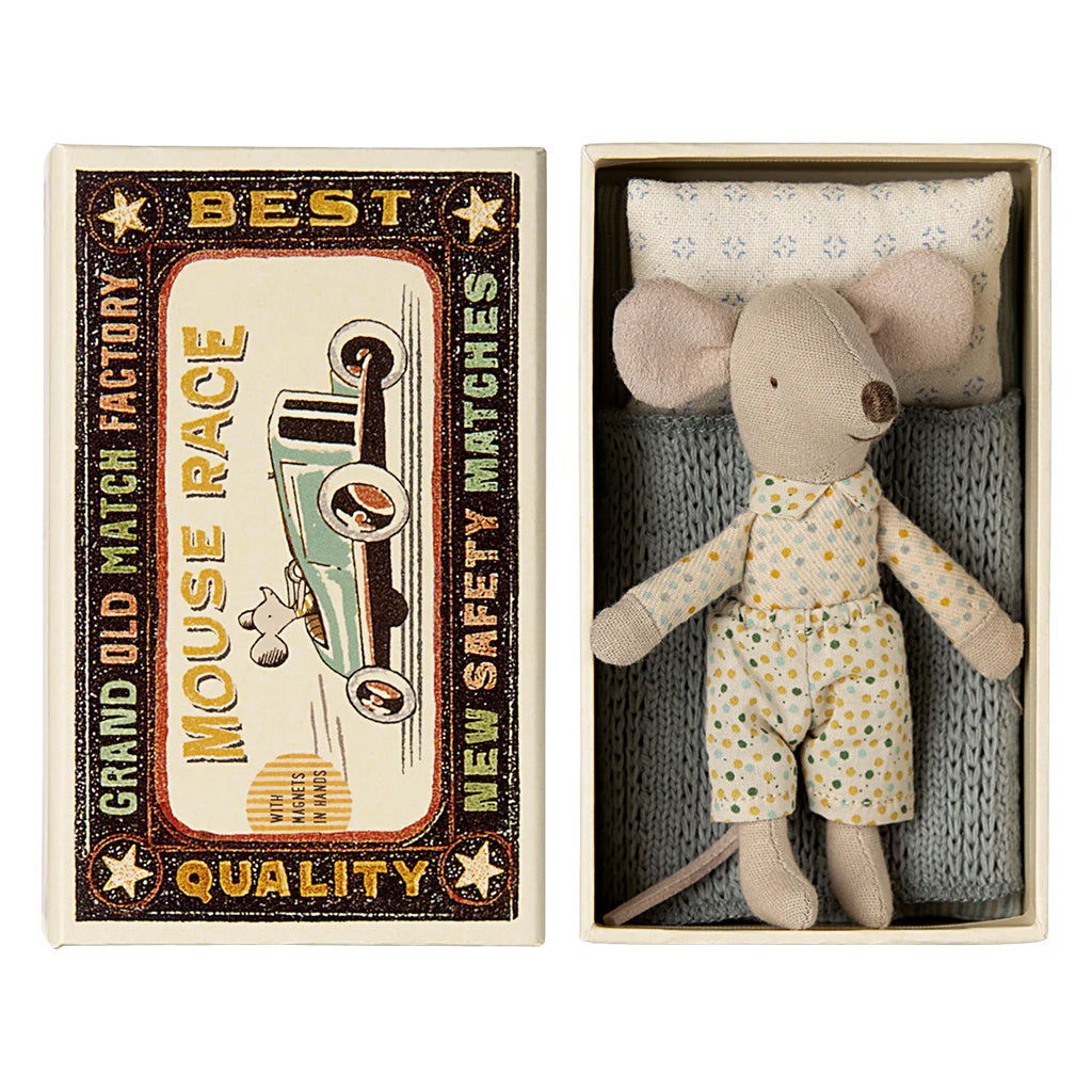 Maileg Toys Mouse Little Brother In Matchbox