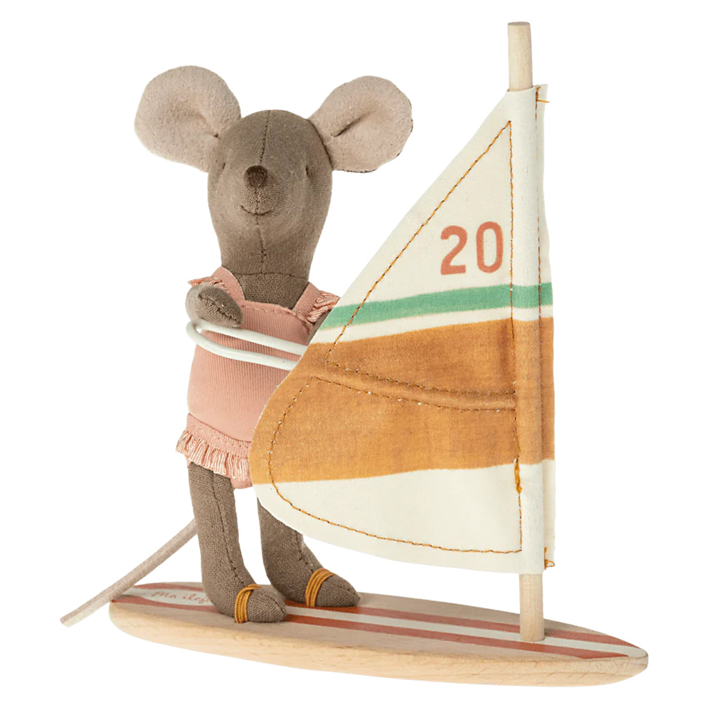 Maileg Toys Mouse Beach Little Sister Wind Surfer