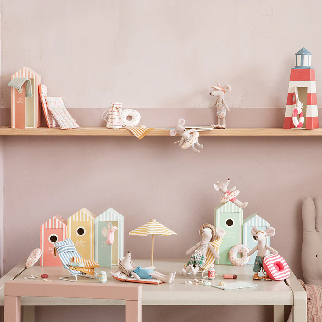 Maileg Toys Mouse Beach Air Mattress Red Dots