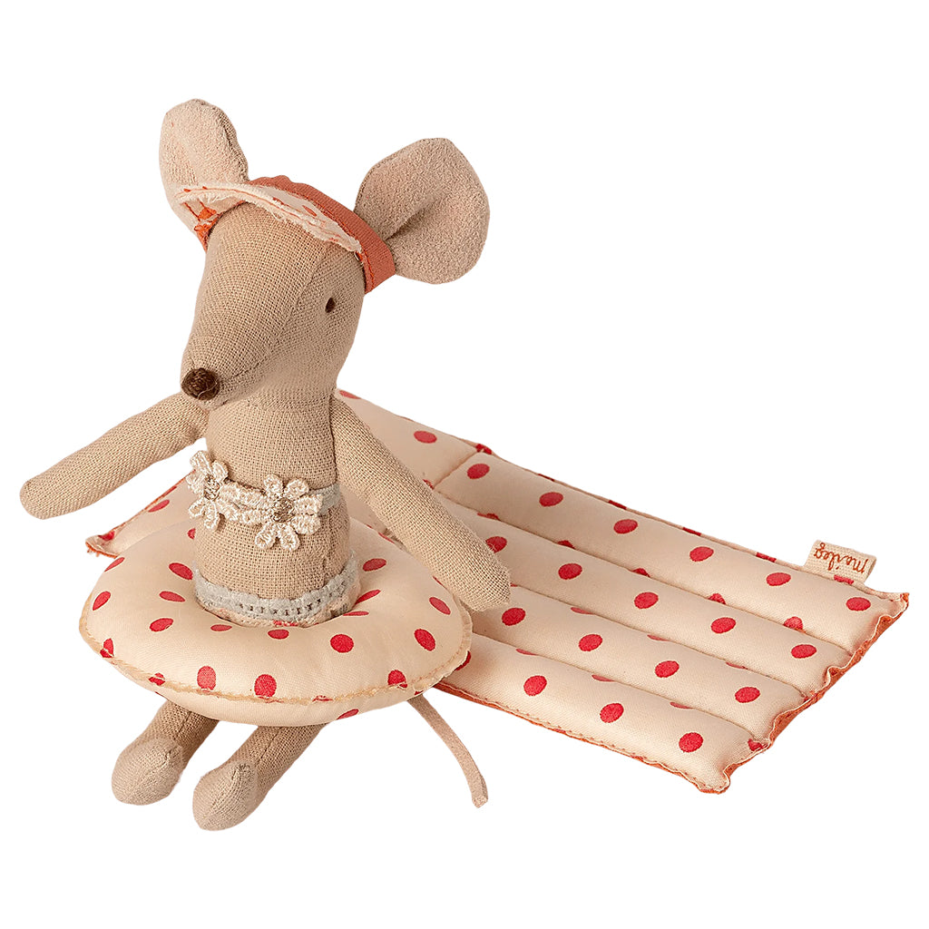 Maileg Toys Mouse Beach Small Float Red Dots