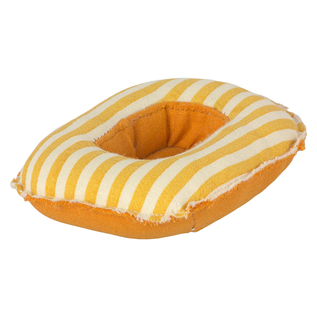 Maileg Toys Mouse Small Rubber Boat Yellow Stripes