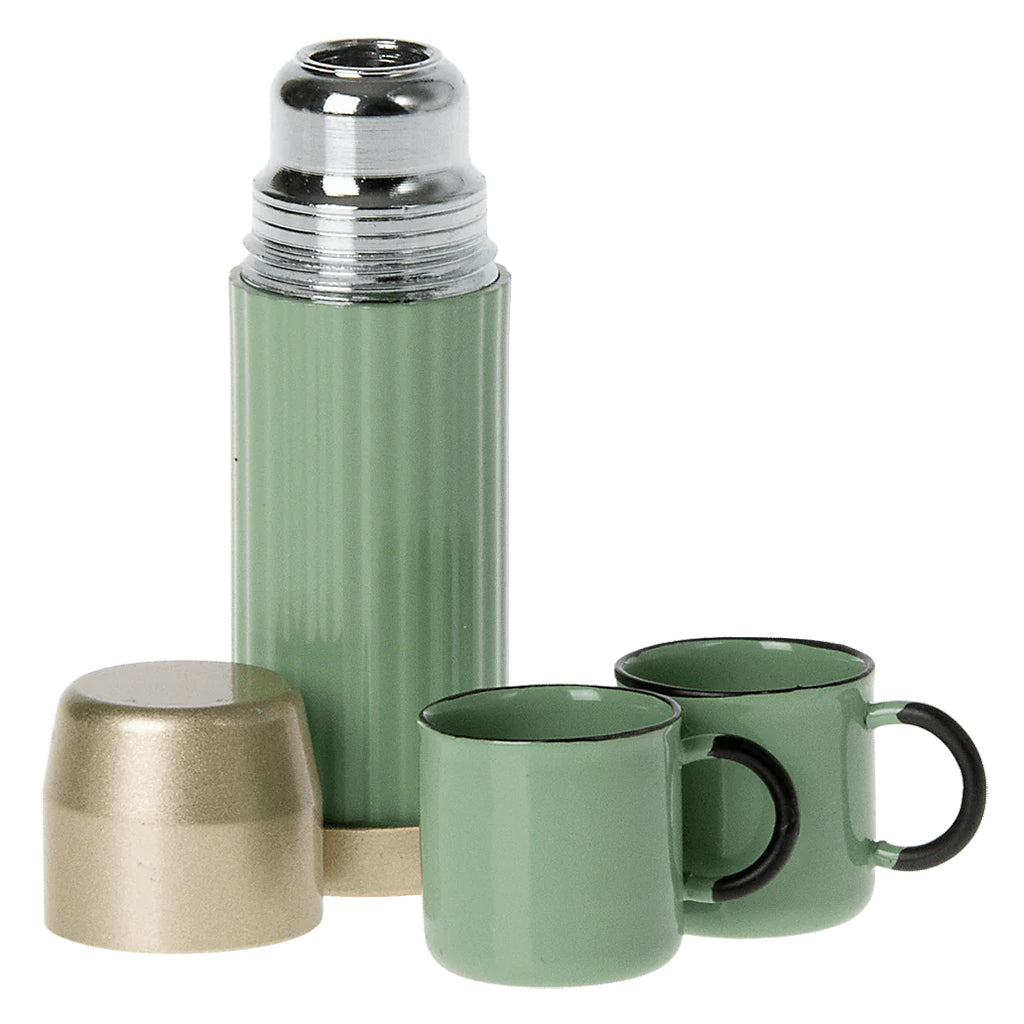 Maileg Toys Mouse Outdoor Thermos and Cups Mint